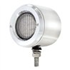 UP31816-Stainless 2.5" Double Face Light With LED Lights & Bezels - Amber & Red LED/Clear Lens