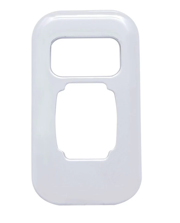 (CARD) CHROME PLASTIC PETERBILT DIMMER SWITCH TRIM (CARD) CHROME PLASTIC PETERBILT DIMMER SWITCH TRIM