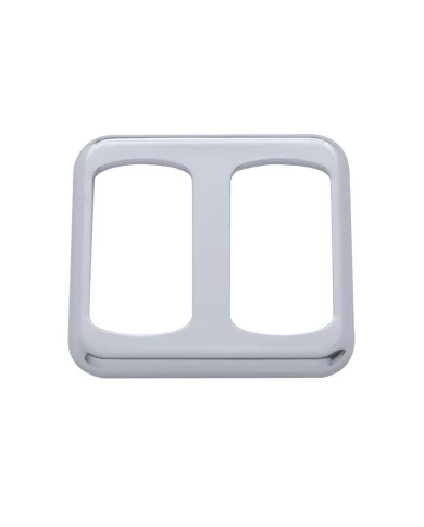 (CARD) CHROME PLASTIC FREIGHTLINER DUEL ROCKER SWITCH TRIM (CARD) CHROME PLASTIC FREIGHTLINER DUEL ROCKER SWITCH TRIM