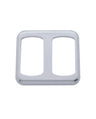 (CARD) CHROME PLASTIC FREIGHTLINER DUEL ROCKER SWITCH TRIM