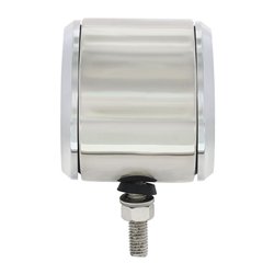 UP31816-Stainless 2.5" Double Face Light With LED Lights & Bezels - Amber & Red LED/Clear Lens