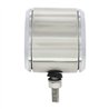 UP31816-Stainless 2.5" Double Face Light With LED Lights & Bezels - Amber & Red LED/Clear Lens