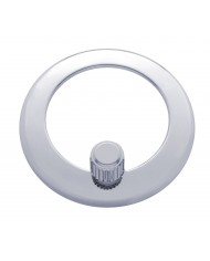 (CARD) CHROME PLASTIC FREIGHTLINER CLOCK BEZEL - PLAIN (CARD) CHROME PLASTIC FREIGHTLINER CLOCK BEZEL - PLAIN