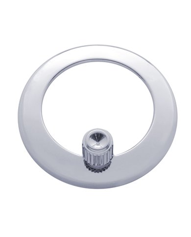(CARD) CHROME PLASTIC FREIGHTLINER CLOCK BEZEL - INDENTED (CARD) CHROME PLASTIC FREIGHTLINER CLOCK BEZEL - INDENTED