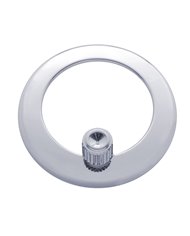(CARD) CHROME PLASTIC FREIGHTLINER CLOCK BEZEL - INDENTED (CARD) CHROME PLASTIC FREIGHTLINER CLOCK BEZEL - INDENTED