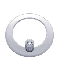 (CARD) CHROME PLASTIC FREIGHTLINER CLOCK BEZEL W/ DIAMOND - CLEAR