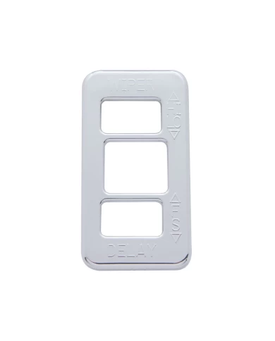 (CARD) CHROME PLASTIC FREIGHTLINER WIPER SWITCH TRIM (CARD) CHROME PLASTIC FREIGHTLINER WIPER SWITCH TRIM