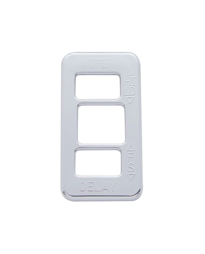 (CARD) CHROME PLASTIC FREIGHTLINER WIPER SWITCH TRIM