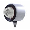 UP31819-Stainless 2-1/2" Double Face LED Beehive Lights With Grommet - Amber & Red LED/Clear Lens