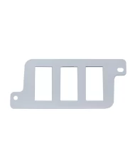 (CARD) CHROME PLASTIC FREIGHTLINER BOTTOM LEFT SWITCH PANEL - 3 OPENINGS (CARD) CHROME PLASTIC FREIGHTLINER BOTTOM LEFT SWITCH PANEL - 3 OPENINGS