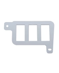 (CARD) CHROME PLASTIC FREIGHTLINER BOTTOM RIGHT SWITCH PANEL - 3 OPENINGS