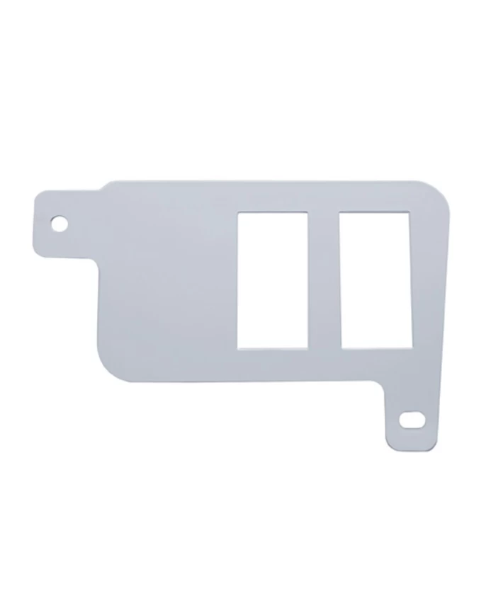 (CARD) CHROME PLASTIC FREIGHTLINER BOTTOM RIGHT SWITCH PANEL - 2 OPENINGS (CARD) CHROME PLASTIC FREIGHTLINER BOTTOM RIGHT SWITCH PANEL - 2 OPENINGS