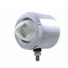 UP31820-Stainless 2.5" Double Face LED Beehive Lights With Bezel - Amber & Red LED/Clear Lens