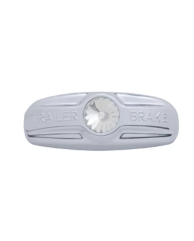 (CARD) CHROME PLASTIC FREIGHTLINER TRAILER BRAKE HANDLE COVER W/ DIAMOND - CLEAR (CARD) CHROME PLASTIC FREIGHTLINER TRAILER BRAKE HANDLE COVER W/ DIAMOND - CLEAR
