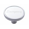 UP23285-"Emergency" Short Air Valve Knob - Silver Aluminum Sticker