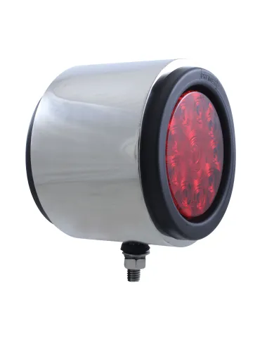 UP31834-SS Double Face Light With 10 LED 4" Lights With Grommet - Amber & Red LED/Amber & Red Lens