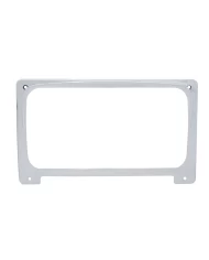 (CARD) CHROME PLASTIC FREIGHTLINER CENTER GAUGE CLUSTER COVER W/ VISOR (CARD) CHROME PLASTIC FREIGHTLINER CENTER GAUGE CLUSTER COVER W/ VISOR