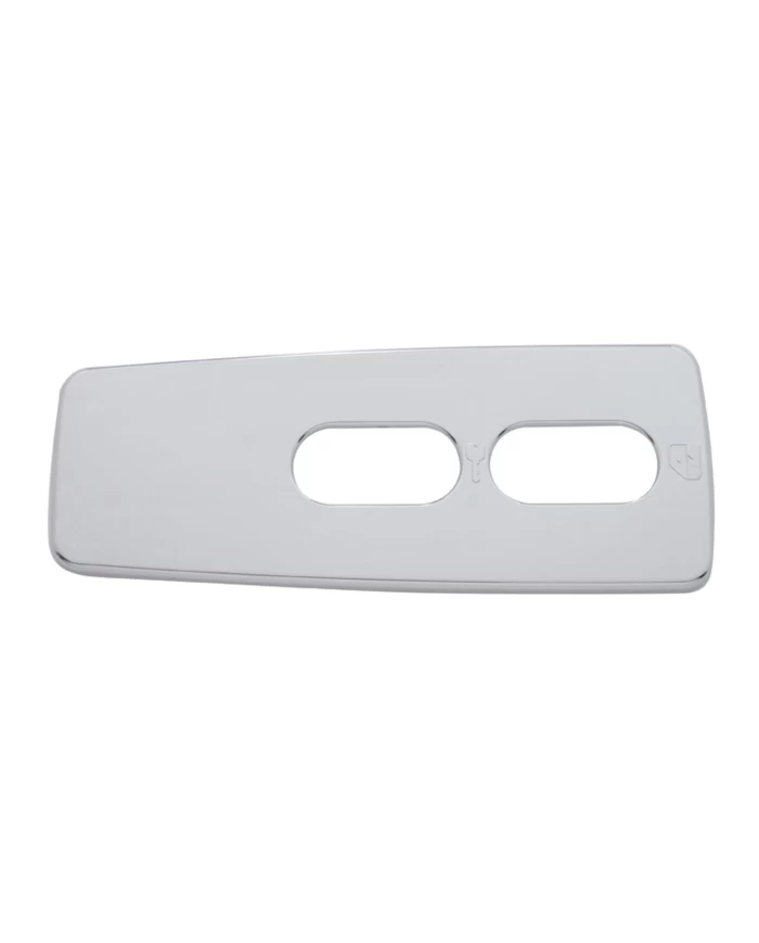 (CARD) CHROME PLASTIC 2007+ FREIGHTLINER CASCADIA PASSENGER DOOR SWITCH COVER - 2 OPENING