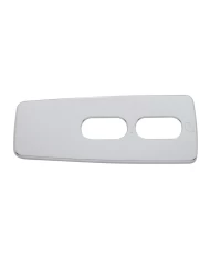 (CARD) CHROME PLASTIC 2007+ FREIGHTLINER CASCADIA PASSENGER DOOR SWITCH COVER - 2 OPENING (CARD) CHROME PLASTIC 2007+ FREIGHTLINER CASCADIA PASSENGER DOOR SWITCH COVER - 2 OPENING