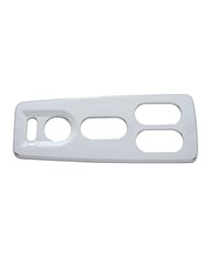 (CARD) CHROME PLASTIC 2007+ FREIGHTLINER CASCADIA DRIVER DOOR SWITCH COVER - 5 OPENING