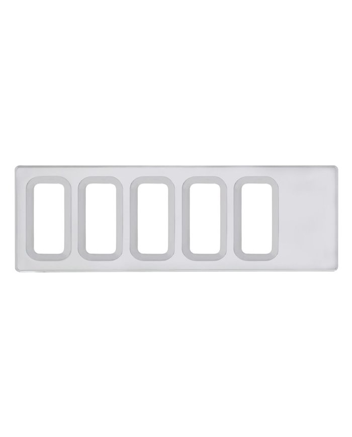 UP42218-Chrome Plastic Dash Switch Panel Cover For International - 5  Openings