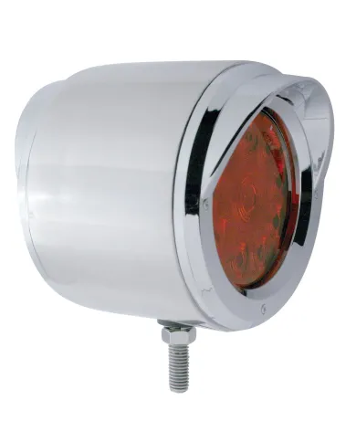 UP31836-SS Double Face Light With 10 LED 4" Lights With Visors - Amber & Red LED/Amber & Red Lens