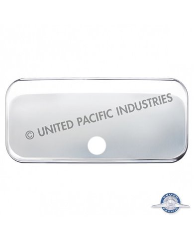 (CARD) CHROME FREIGHTLINER CASCADIA UPPER LEFT OR RIGHT STORAGE DOOR COVER - 12 3/4" (CARD) CHROME FREIGHTLINER CASCADIA UPPER LEFT OR RIGHT STORAGE DOOR COVER - 12 3/4"