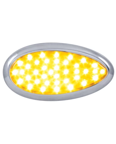 (CARD) 39 LED FREIGHTLINER CASCADIA LED TEARDROP LIGHT - AMBER/AMBER (CARD) 39 LED FREIGHTLINER CASCADIA LED TEARDROP LIGHT - AMBER/AMBER