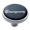 UP23304-"Emergency" Short Air Valve Knob - Black Glossy Sticker