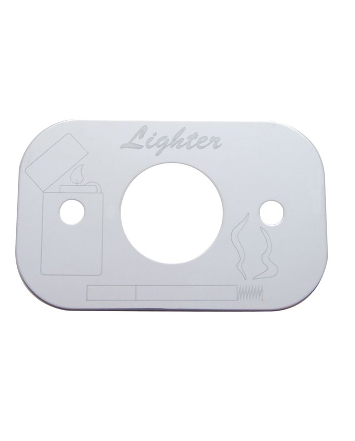 (SKPK) STAINLESS STEEL PETERBILT CIGARETTE LIGHT TRIM - ENGRAVED (SKPK) STAINLESS STEEL PETERBILT CIGARETTE LIGHT TRIM - ENGRAVED
