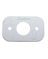 (SKPK) STAINLESS STEEL PETERBILT CIGARETTE LIGHT TRIM - ENGRAVED