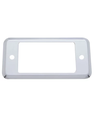 (CARD) STAINLESS STEEL PETERBILT "A" PANEL POCKET HOLE COVER - PLAIN (CARD) STAINLESS STEEL PETERBILT "A" PANEL POCKET HOLE COVER - PLAIN