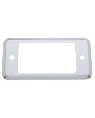 (CARD) STAINLESS STEEL PETERBILT "A" PANEL POCKET HOLE COVER - PLAIN