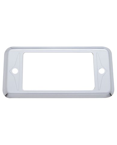 (CARD) STAINLESS STEEL PETERBILT "A" PANEL POCKET HOLE COVER - ETCHED DESIGN (CARD) STAINLESS STEEL PETERBILT "A" PANEL POCKET HOLE COVER - ETCHED DESIGN