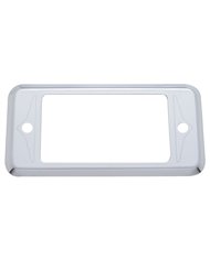 (CARD) STAINLESS STEEL PETERBILT "A" PANEL POCKET HOLE COVER - ETCHED DESIGN