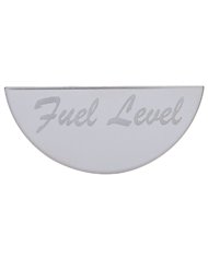 (CARD) STAINLESS STEEL PETERBILT GAUGE EMBLEM - FUEL LEVEL