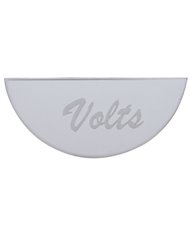 (CARD) STAINLESS STEEL PETERBILT GAUGE EMBLEM - VOLTS