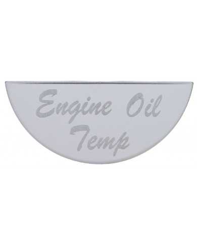 (CARD) STAINLESS STEEL PETERBILT GAUGE EMBLEM - ENGINE OIL TEMPERATURE (CARD) STAINLESS STEEL PETERBILT GAUGE EMBLEM - ENGINE OIL TEMPERATURE