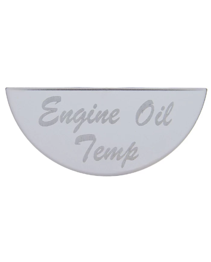 (CARD) STAINLESS STEEL PETERBILT GAUGE EMBLEM - ENGINE OIL TEMPERATURE