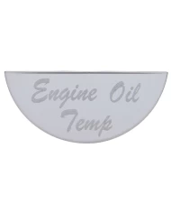 (CARD) STAINLESS STEEL PETERBILT GAUGE EMBLEM - ENGINE OIL TEMPERATURE