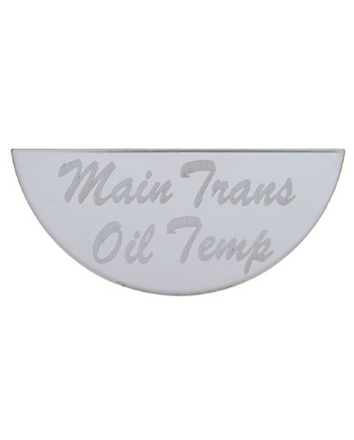 (CARD) STAINLESS STEEL PETERBILT GAUGE EMBLEM - MAIN TRANSMISSION TEMPERATURE (CARD) STAINLESS STEEL PETERBILT GAUGE EMBLEM - MAIN TRANSMISSION TEMPERATURE