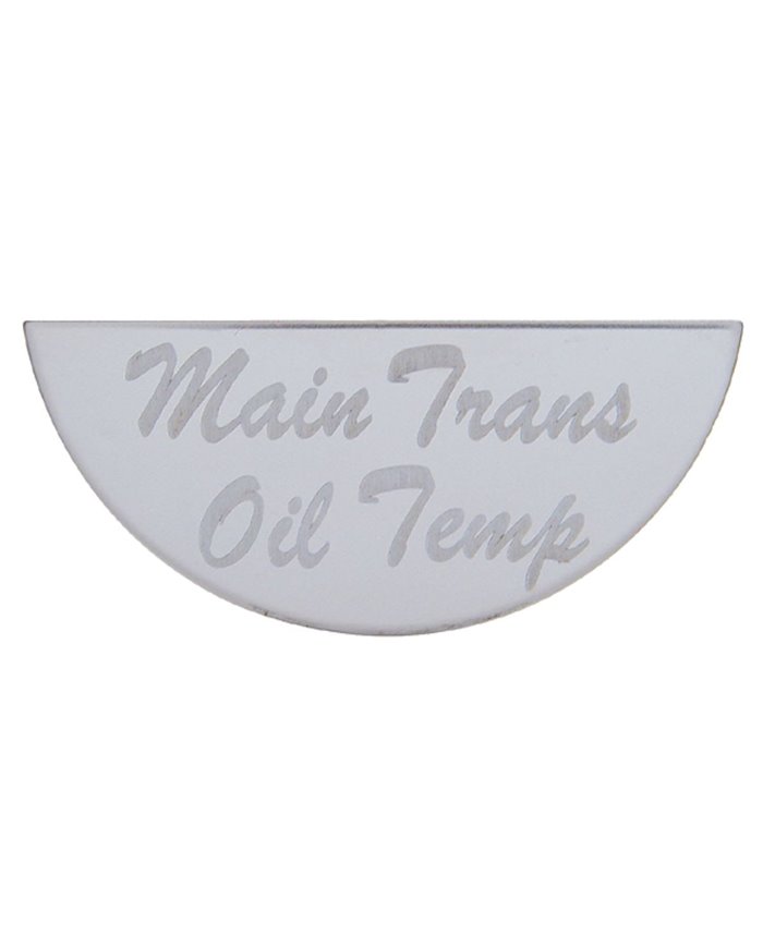(CARD) STAINLESS STEEL PETERBILT GAUGE EMBLEM - MAIN TRANSMISSION TEMPERATURE