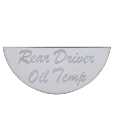 (CARD) STAINLESS STEEL PETERBILT GAUGE EMBLEM - REAR DRIVER TEMPERATURE (CARD) STAINLESS STEEL PETERBILT GAUGE EMBLEM - REAR DRIVER TEMPERATURE