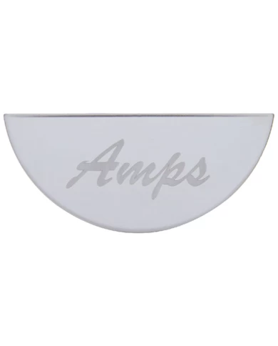(CARD) STAINLESS STEEL PETERBILT GAUGE EMBLEM - AMPERAGE (AMPS) CHECK (CARD) STAINLESS STEEL PETERBILT GAUGE EMBLEM - AMPERAGE (AMPS) CHECK