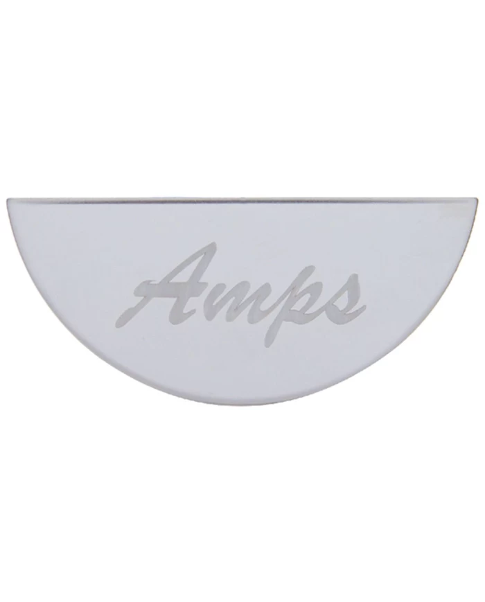 (CARD) STAINLESS STEEL PETERBILT GAUGE EMBLEM - AMPERAGE (AMPS) CHECK (CARD) STAINLESS STEEL PETERBILT GAUGE EMBLEM - AMPERAGE (AMPS) CHECK