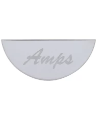 (CARD) STAINLESS STEEL PETERBILT GAUGE EMBLEM - AMPERAGE (AMPS) CHECK (CARD) STAINLESS STEEL PETERBILT GAUGE EMBLEM - AMPERAGE (AMPS) CHECK