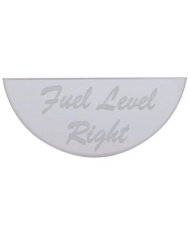 (CARD) STAINLESS STEEL PETERBILT GAUGE EMBLEM - FUEL LEVEL RIGHT (CARD) STAINLESS STEEL PETERBILT GAUGE EMBLEM - FUEL LEVEL RIGHT
