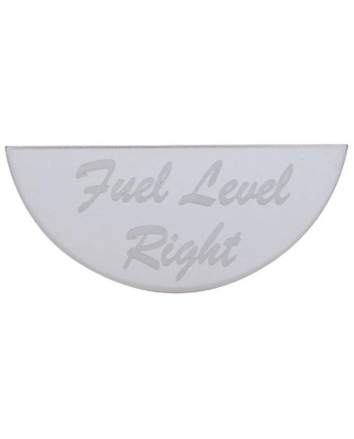 (CARD) STAINLESS STEEL PETERBILT GAUGE EMBLEM - FUEL LEVEL RIGHT