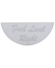 (CARD) STAINLESS STEEL PETERBILT GAUGE EMBLEM - FUEL LEVEL RIGHT