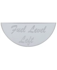 (CARD) STAINLESS STEEL PETERBILT GAUGE EMBLEM - FUEL LEVEL LEFT